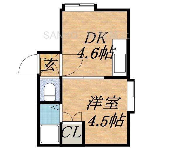 LIRA3316(1DK/3階)の間取り写真