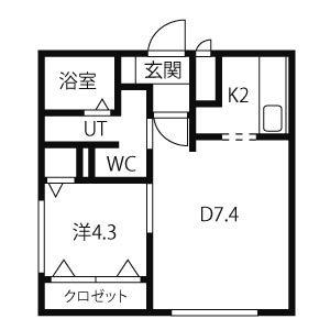 タカラノースデュオ(1LDK/3階)の間取り写真