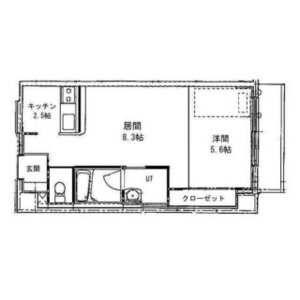 ラ・メージュ(1LDK/2階)の間取り写真