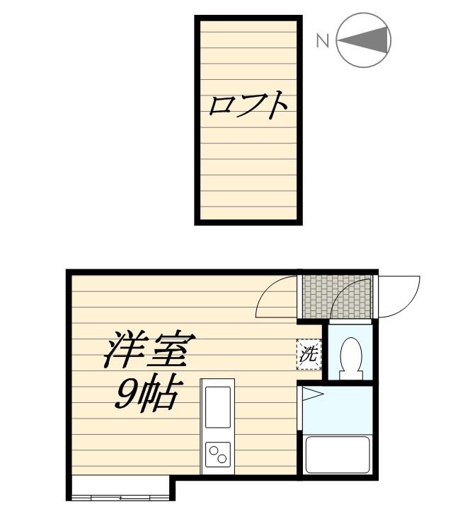 ベルトピア札幌Ⅱ(ワンルーム/2階)の間取り写真