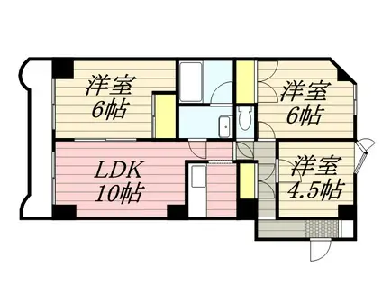 メルバN14(3LDK/5階)の間取り写真