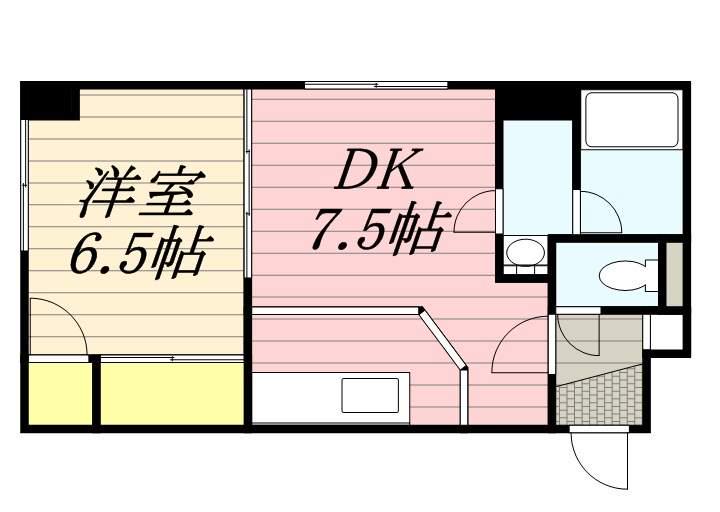 フラワーN22(1DK/5階)の間取り写真