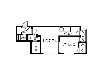 シャトーライフN27(1LDK/4階)の間取り写真