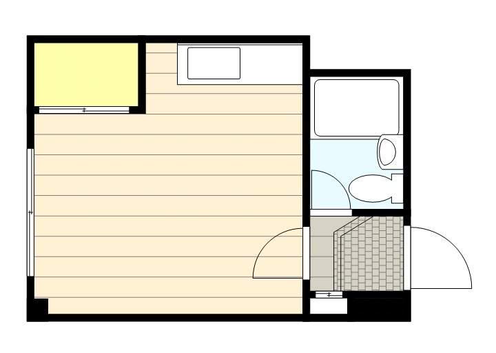 福住ビル(ワンルーム/2階)の間取り写真