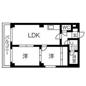 サントアリオデ元町(2LDK/5階)の間取り写真