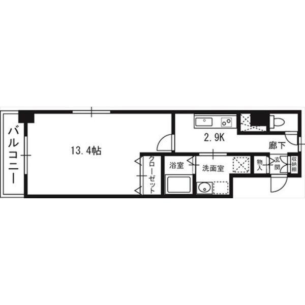 S-FORT札幌N15(1K/3階)の間取り写真