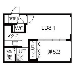コローレN33(1LDK/4階)の間取り写真