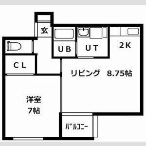 コーポみやび(1LDK/2階)の間取り写真