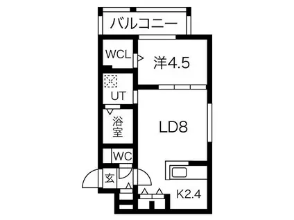 ブランシャール札幌STATION(1LDK/3階)の間取り写真