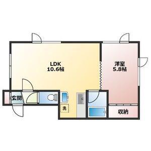 エスポワール(1LDK/3階)の間取り写真