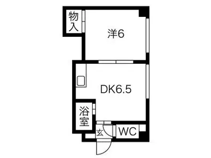 MAISON KAMUY N33(1DK/2階)の間取り写真