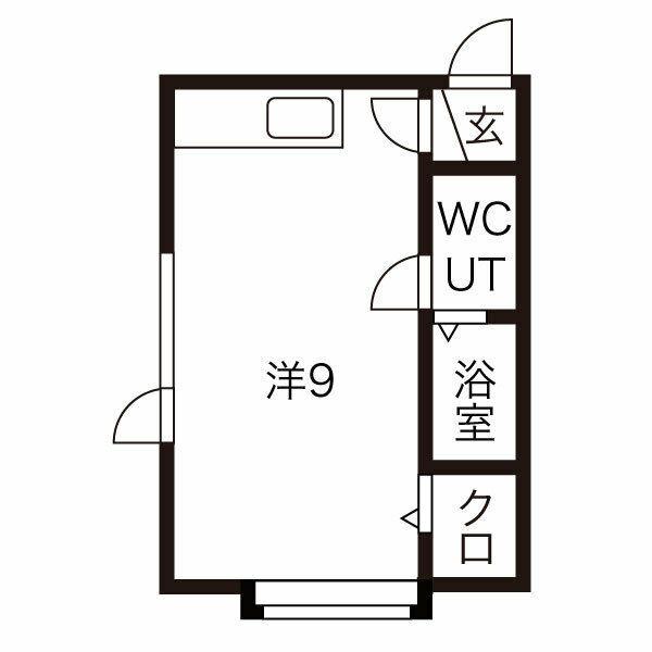 サンピアS17(1K/3階)の間取り写真