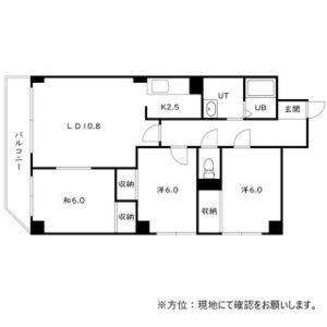 ラヴァンスコート(3LDK/2階)の間取り写真