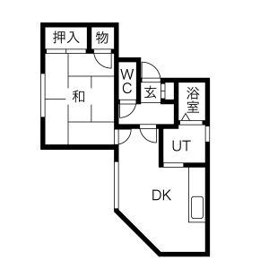 トマトマンション中沼(1DK/3階)の間取り写真