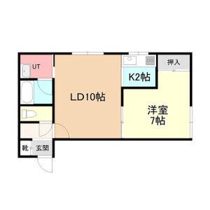 ノースピア367(1LDK/2階)の間取り写真
