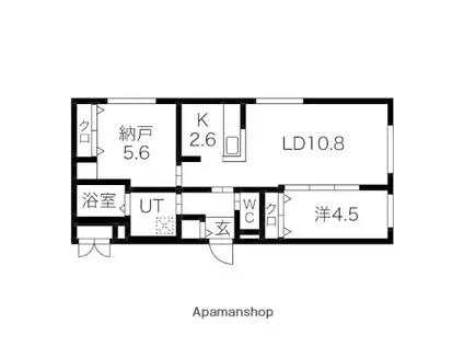 RESIDENCE SHINMEI NANGOU(2LDK/2階)の間取り写真