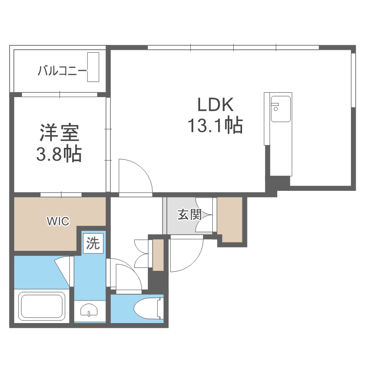 THE EIGHT(1LDK/5階)の間取り写真