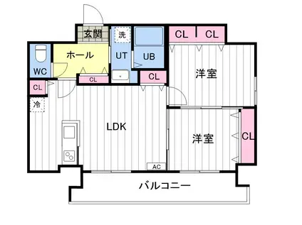 ASTER N13(2LDK/9階)の間取り写真