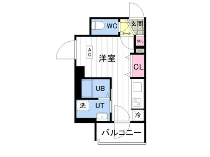 ASTER N13(1K/4階)の間取り写真