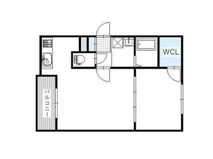OPUS太平(1LDK/2階)の間取り写真