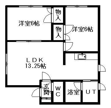 エクセレント18-B(2LDK/1階)の間取り写真