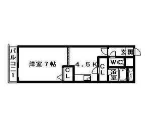 ベル31B(1DK/3階)の間取り写真
