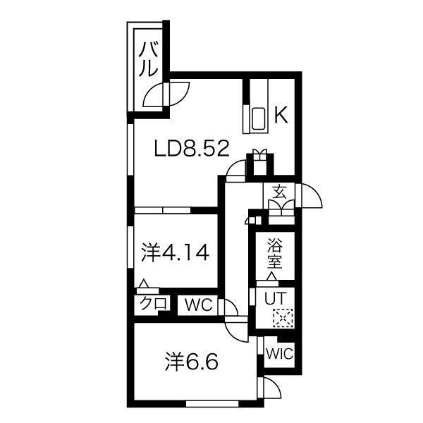 RESIDENCE SHINMEI HONGOU ウエストレジ(2LDK/3階)の間取り写真