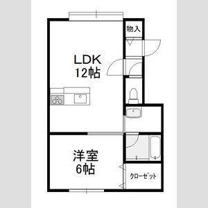 ドリームルーストM(1LDK/2階)の間取り写真
