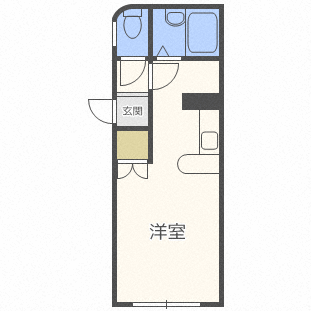アセット21 北36条(ワンルーム/1階)の間取り写真
