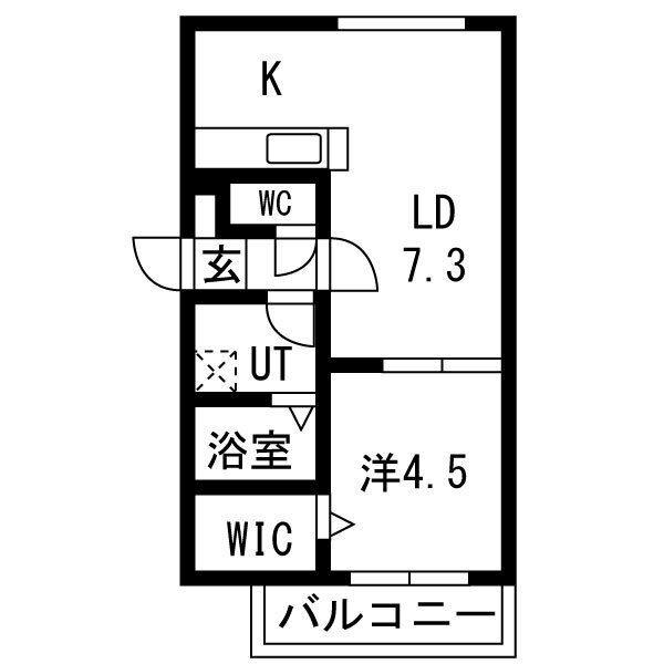 URBAN STAGE 北20条(1LDK/4階)の間取り写真