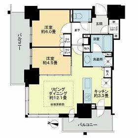 ザ・札幌タワーズ イーストタワー(2LDK/16階)の間取り写真