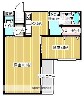 DOONA札幌(1LDK/4階)の間取り写真