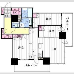 ザ・札幌タワーズ イーストタワー(3LDK/25階)の間取り写真
