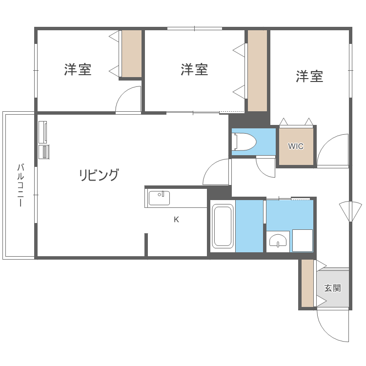 SILENT HILLS(3LDK/4階)の間取り写真