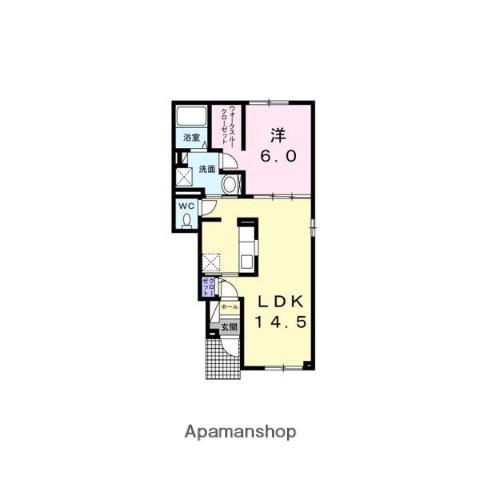 プルーリオン Ⅱ(1LDK/1階)の間取り写真
