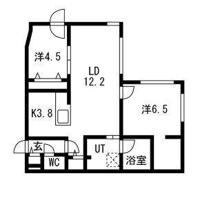SORANO麻生(2LDK/2階)の間取り写真