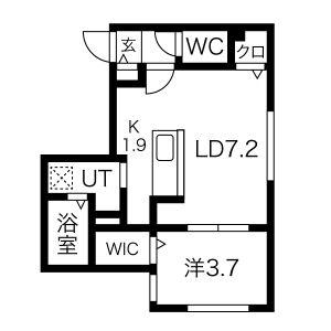 JEUNESSE N36(1LDK/5階)の間取り写真