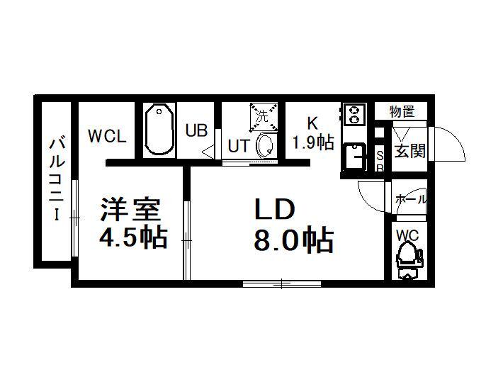 HALULET(1LDK/3階)の間取り写真
