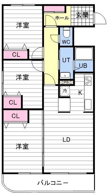 KAIDO YAMANOTE(3LDK/2階)の間取り写真