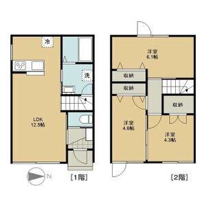 ロイヤルレジデンスB(3LDK/1階)の間取り写真