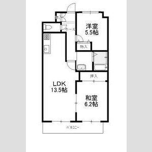 オーシャンビレッジ栄町(2LDK/4階)の間取り写真