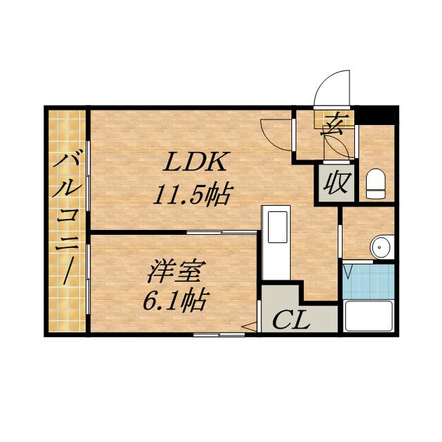 ASTON・M(1LDK/3階)の間取り写真
