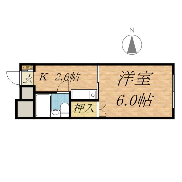 チサンマンション札幌第一(1K/9階)の間取り写真