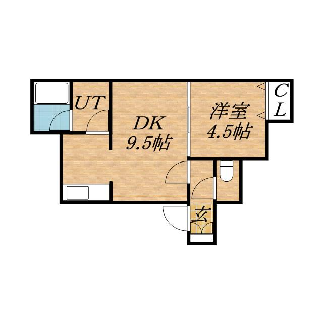 レジスタN10(1DK/1階)の間取り写真