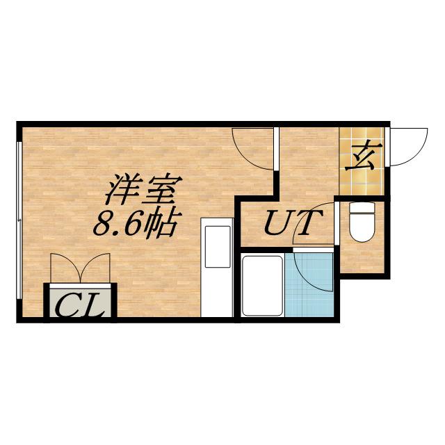 モンターニュアネックス(ワンルーム/3階)の間取り写真