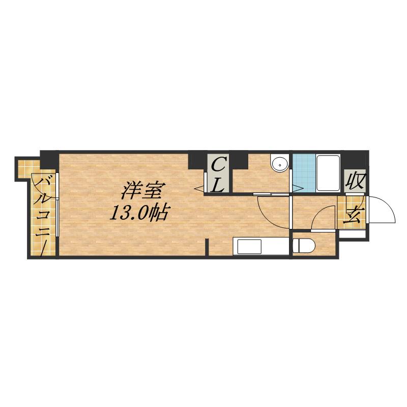 ドミトリ・クレスト(1K/2階)の間取り写真