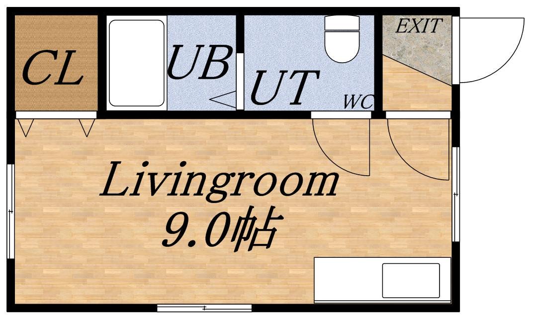 サンピアS17(1K/3階)の間取り写真
