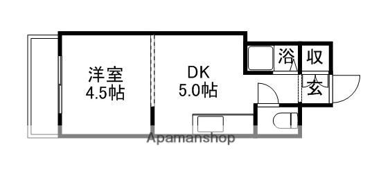 Lハイム豊平公園(1DK/4階)の間取り写真