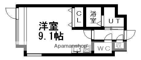 アクティヴマンション(ワンルーム/3階)の間取り写真