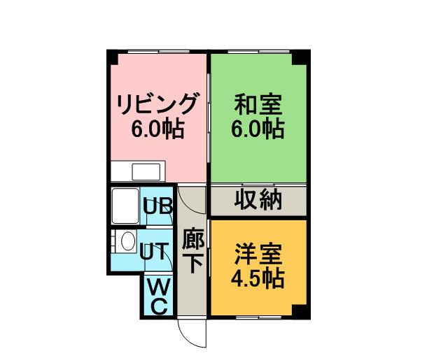 上町パークハイツ(4LDK/3階)の間取り写真